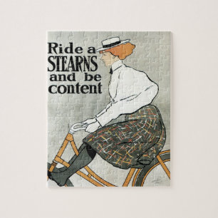 Antieke Art Nouveau, Ride a Sterns Bicycles fietse Legpuzzel