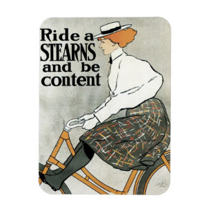 Antieke Art Nouveau, Ride a Sterns Bicycles fietse Magneet