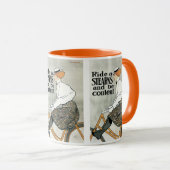 Antieke Art Nouveau, Ride a Sterns Bicycles fietse Mok (Voorkant rechts)