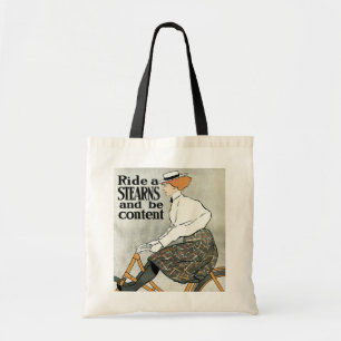 Antieke Art Nouveau, Ride a Sterns Bicycles fietse Tote Bag