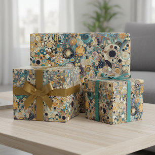 Antieke Art Nouveau stijl fijne kunst bloemschilde Cadeaupapier
