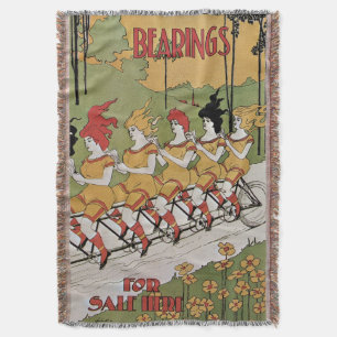 Antieke Art Nouveau, Tandem Rijwiel Deken