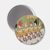Antieke Art Nouveau, Tandemfiets met Lagers Magneet (Voorkant / Achterkant)