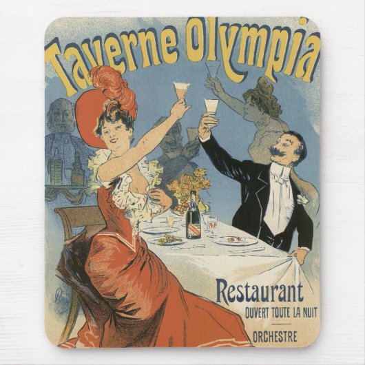 Antieke Art Nouveau, Taverne Olympia Restaurant Muismat (Voorkant)