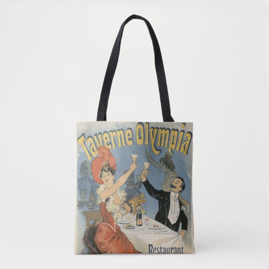 Antieke Art Nouveau, Taverne Olympia Restaurant Tote Bag (Voorkant)