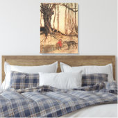 Antieke Arthur Rackham Roodkapje & Wolf Print (Insitu (Slaapkamer))