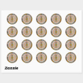 Antieke astronomie Celestiaale Copernicaanse plani Ronde Sticker (Vel)