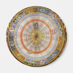 Antieke Astronomie Hemelse Copernicaanse Planisfee Magneet