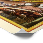 Antieke astronomie Hemelse Copernicaanse planisfee Poster (Hoek)