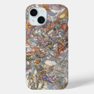 Antieke Astronomie, kaart van Christelijke sterren iPhone 15 Case