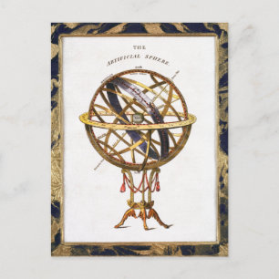 Antieke Astronomie, Kunstmatige of Armillair Sfeer Briefkaart