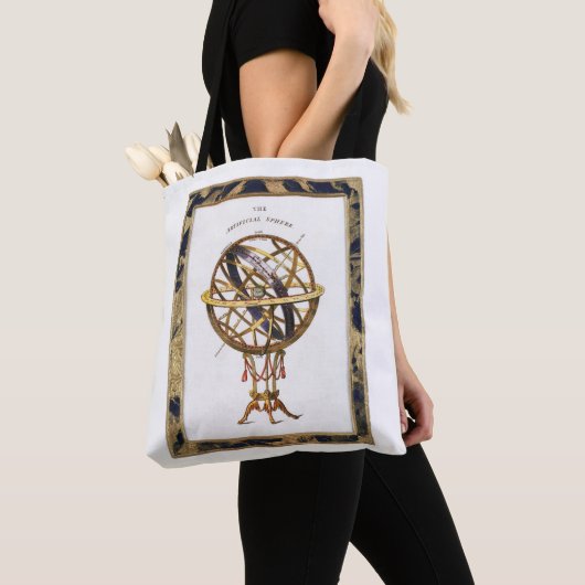 Antieke Astronomie, Kunstmatige of Armillair Sfeer Tote Bag (Dichtbij)
