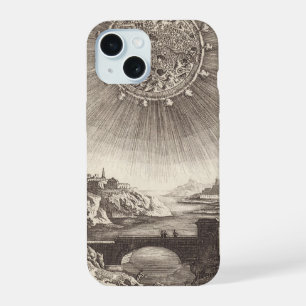 Antieke astronomie lucht met zon door Allain Malle iPhone 15 Case