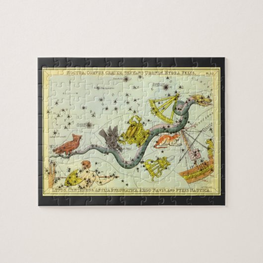 Antieke astronomie, sterrenbeeld waterslang legpuzzel (Horizontaal)