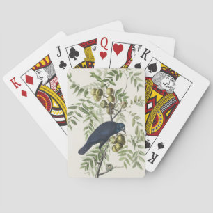 Antieke Audubon Amerikaanse Kraai Vogel Natuur Kun Pokerkaarten