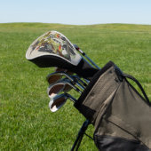 Antieke Audubon-grote specht-vogelkunst Golfheadcover (Insitu)