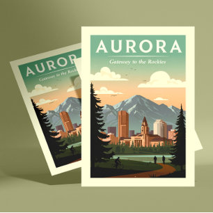 Antieke Aurora Colorado Briefkaart