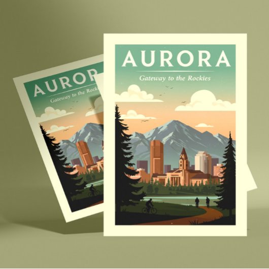 Antieke Aurora Colorado Briefkaart