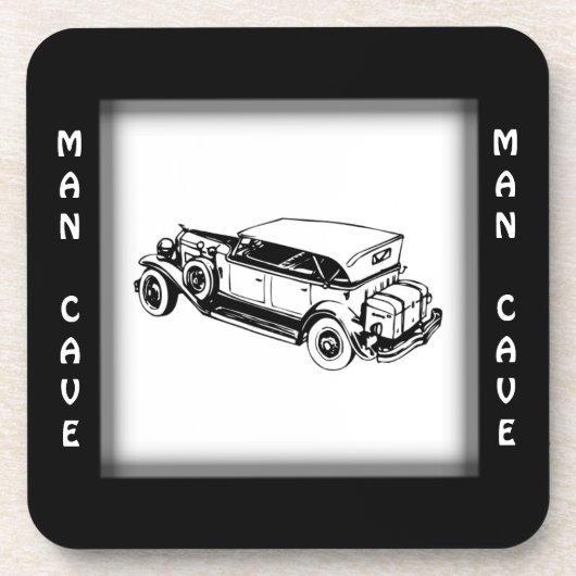 Antieke Auto Man Cave Verzamelobject Onderzetter (Voorkant)