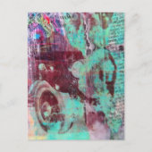 Antieke auto uit 1903 Mixed Media Collage Briefkaart (Voorkant)
