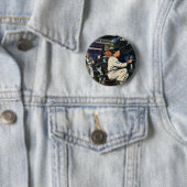 Antieke automechanieker, Autoreparatie Service Ronde Button 5,7 Cm (In situ)