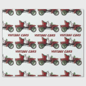 ANTIEKE AUTO'S Rood Zwart Wit Cadeaupapier (Vlak)