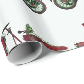 ANTIEKE AUTO'S Rood Zwart Wit Cadeaupapier (Rol Hoek)