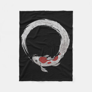 Antieke Aziatische Japanse Koi Karper, Nishikigoi, Fleece Deken