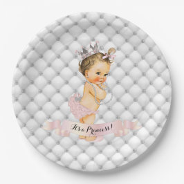 Antieke Baby Prinses Diamanten Roze Antiek Papieren Bordje