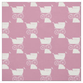 Antieke babykoets roze stof (Swatch)