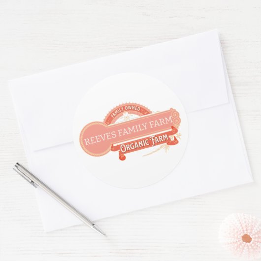 Antieke Badge Boerderij Label Sticker (Envelop)