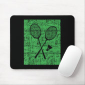 Antieke Badminton Rackets En Shuttle Muismat (Met muis)