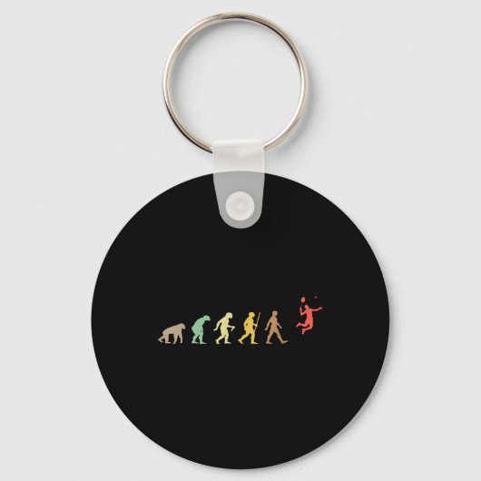 Antieke Badminton Retro Shuttle Evolutie Sleutelhanger (Voorkant)
