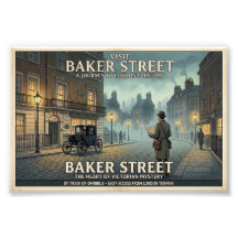Antieke Baker Street Londen Reisposter