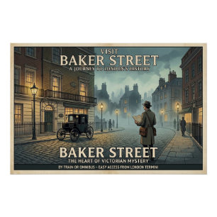 Antieke Baker Street Londen Reisposter Perfect Poster