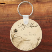 Antieke balletterie sleutelhanger (Voorkant)