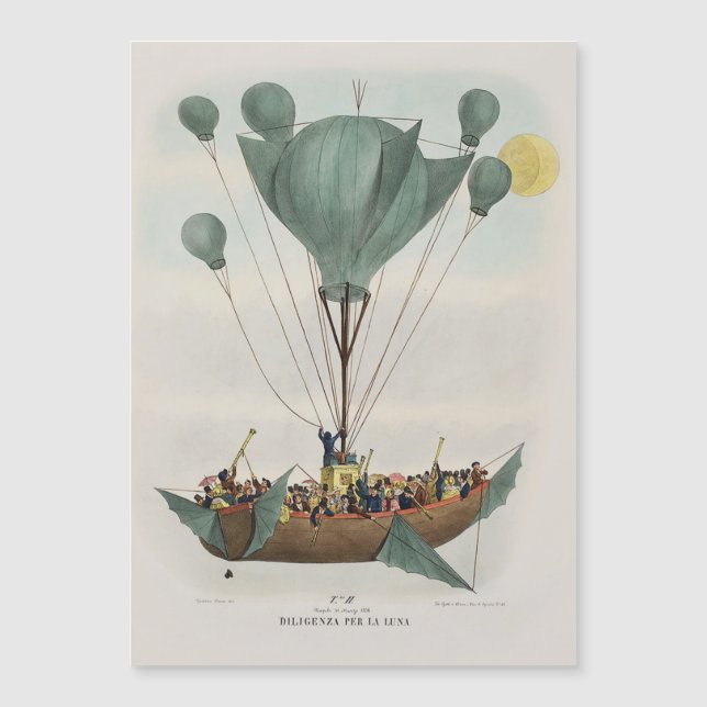 Antieke ballon luchtschip kunstwerk (Voorkant)