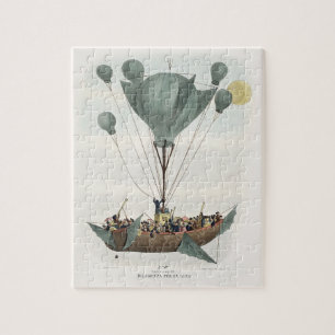 Antieke ballon luchtschip kunstwerk legpuzzel