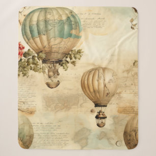 Antieke ballon pioen botanische reis sherpa deken