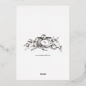 Antieke Barok Rococo Sockel Lijst Bruiloft Folie Uitnodiging (Achterkant)