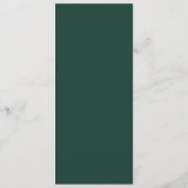 Antieke Barok Smaragdgroene Trouw Menu (Achterkant)