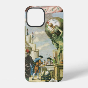 Antieke Barokke Tijdperk Atlas Frontispice Wereldb iPhone 12 Hoesje