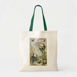 Antieke Barokke Tijdperk Atlas Frontispice Wereldb Tote Bag