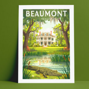 Antieke Beaumont Texas Briefkaart