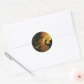 Antieke bedrijf, staalproductie-industrie ronde sticker (Envelop)