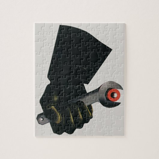 Antieke bedrijfs-, productie- en fabrieksmachinist legpuzzel (Verticaal)