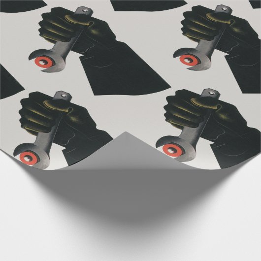 Antieke bedrijfs-, productiefabrieksmachinist cadeaupapier (Hoek)