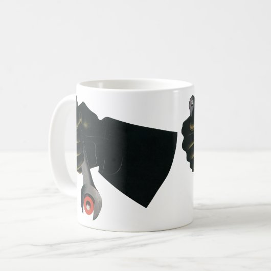 Antieke bedrijfs-, productiefabrieksmachinist koffiemok (Voorkant links)