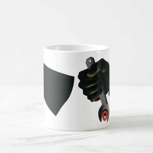 Antieke bedrijfs-, productiefabrieksmachinist koffiemok (Center)