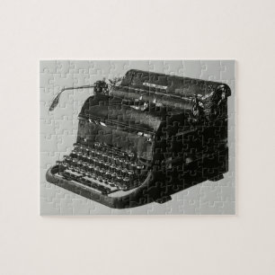 Antieke bedrijfsmachine, antieke kantoormanuele sc legpuzzel